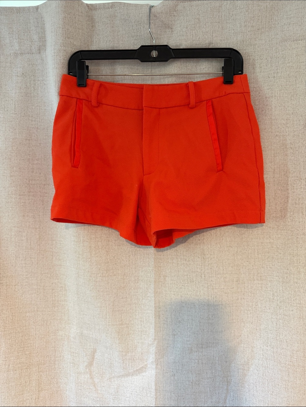 Sophie Rue Orange High-Waist Tailored Shorts